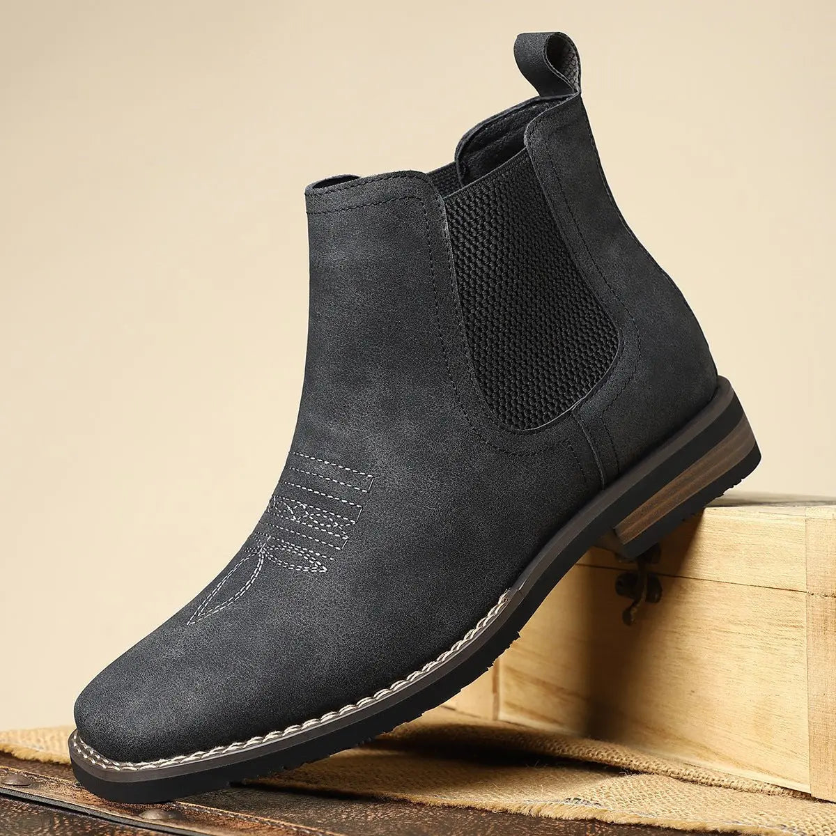 Chelsea Boots Western Stitch Slip-On