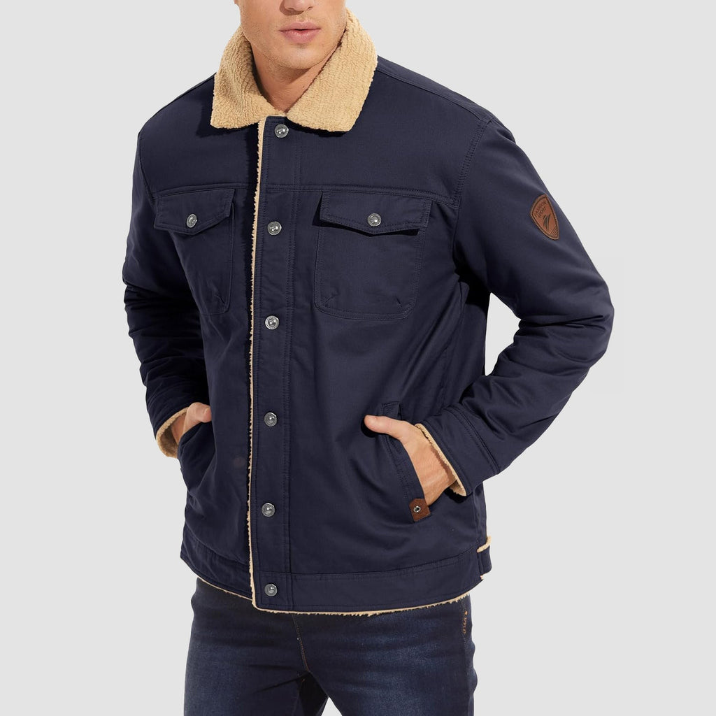 Sherpa-Lined Trucker Jacket  Cotton