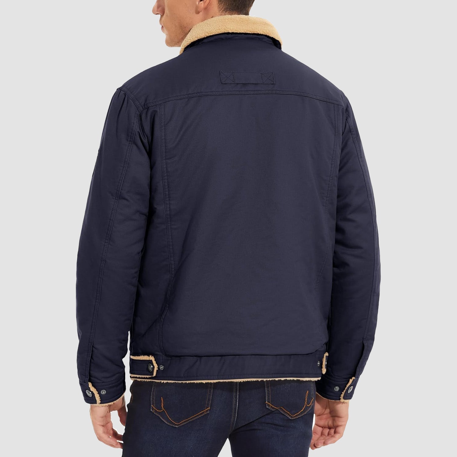 Sherpa-Lined Trucker Jacket  Cotton