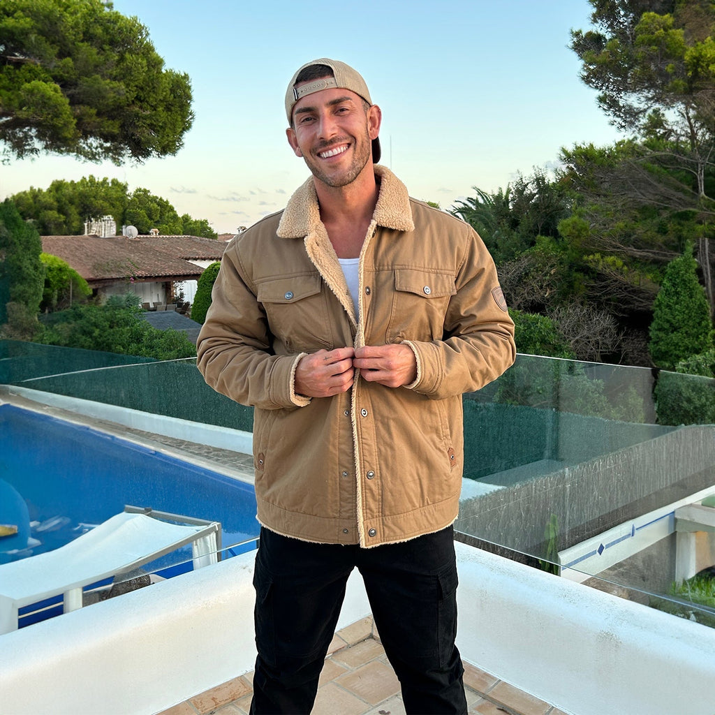 Sherpa-Lined Trucker Jacket  Cotton