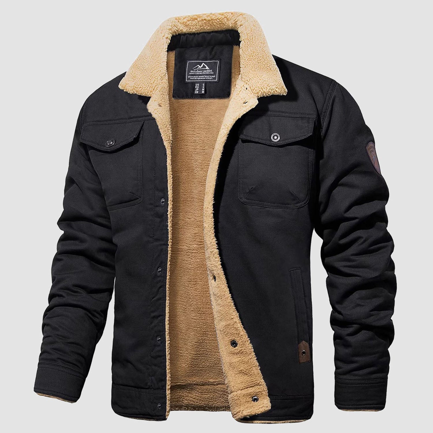 Sherpa-Lined Trucker Jacket  Cotton