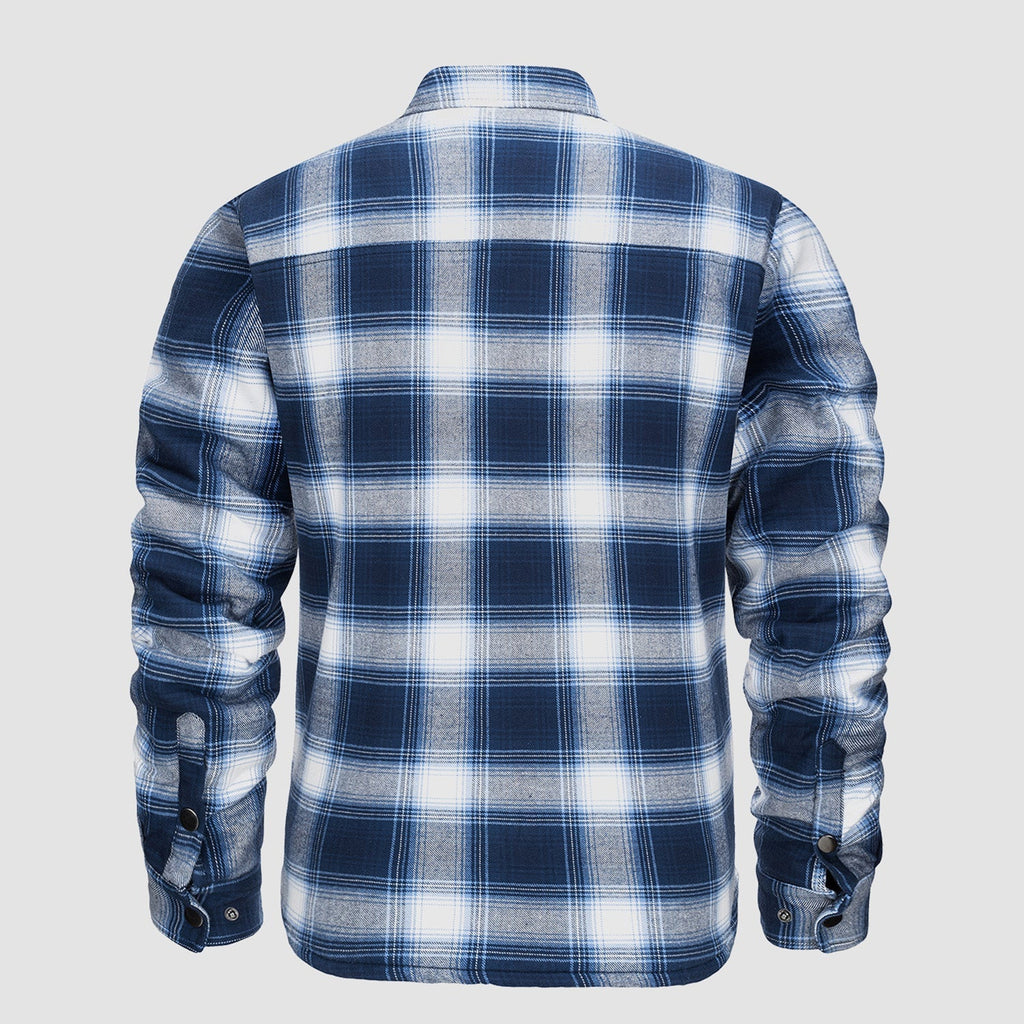 Quilted Flannel Jacket Padded Warm