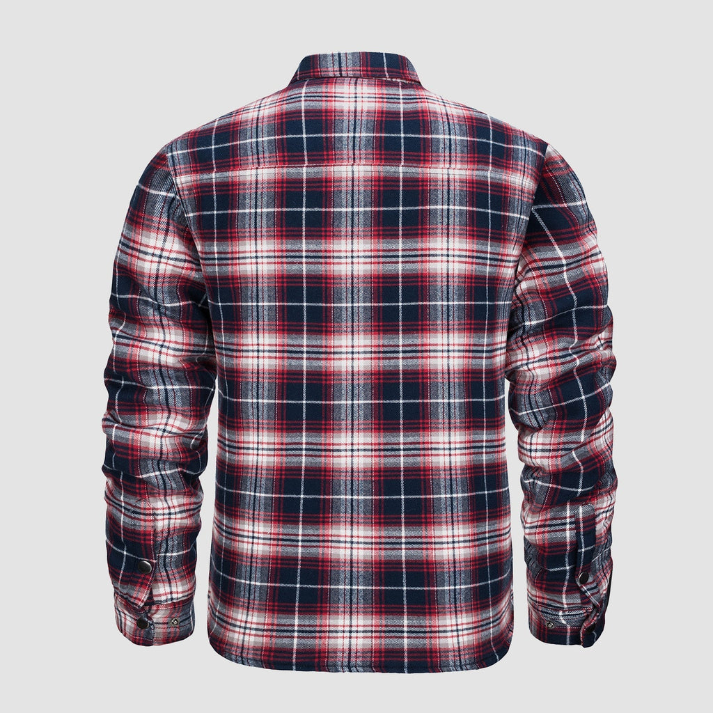 Quilted Flannel Jacket Padded Warm
