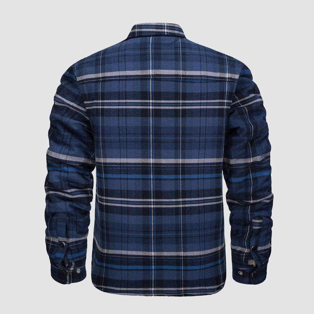 Quilted Flannel Jacket Padded Warm