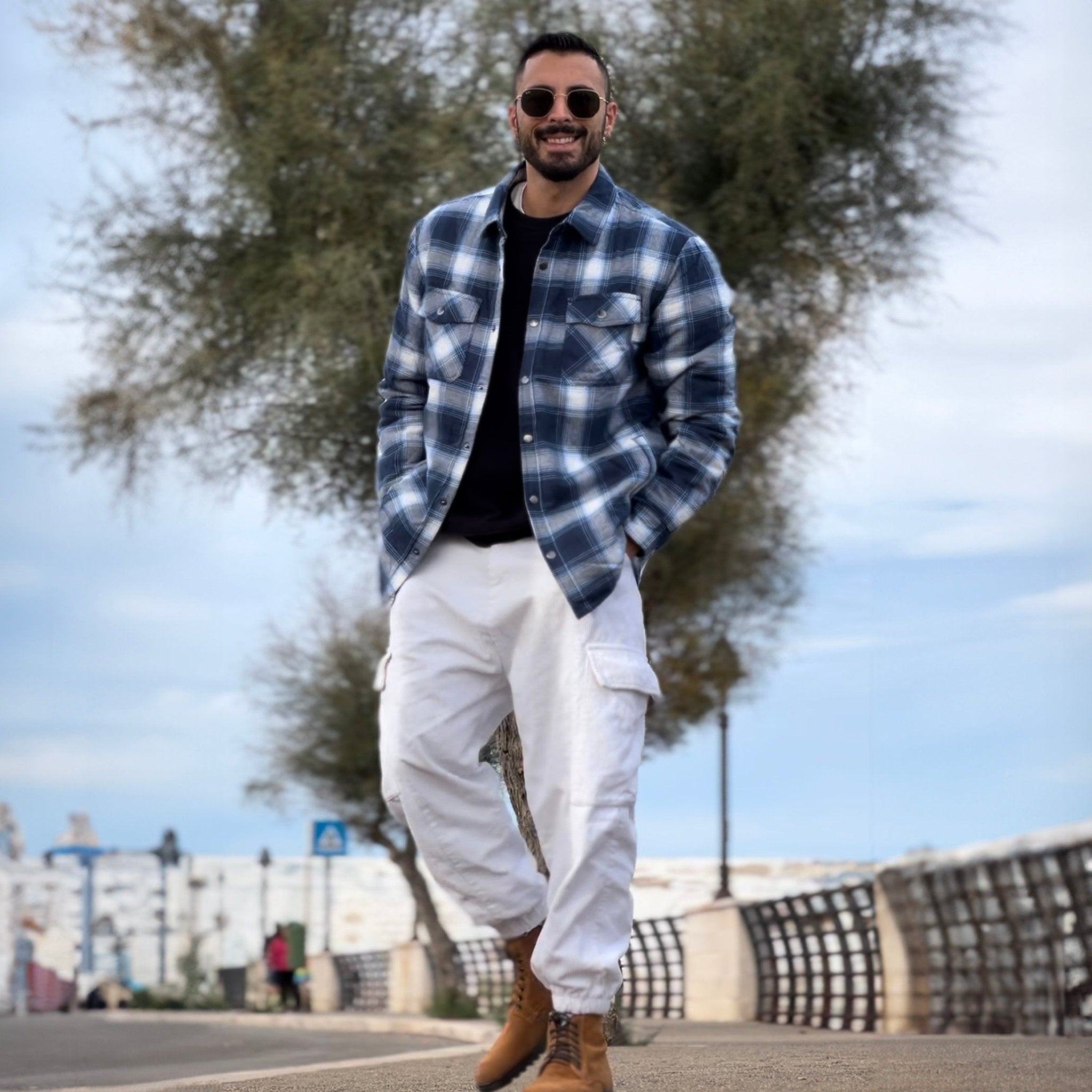 Quilted Flannel Jacket Padded Warm