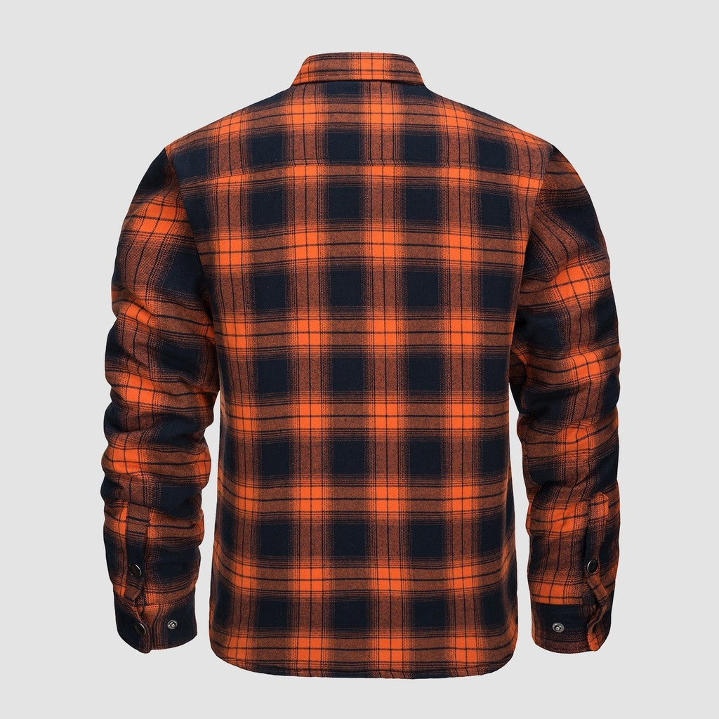 Quilted Flannel Jacket Padded Warm