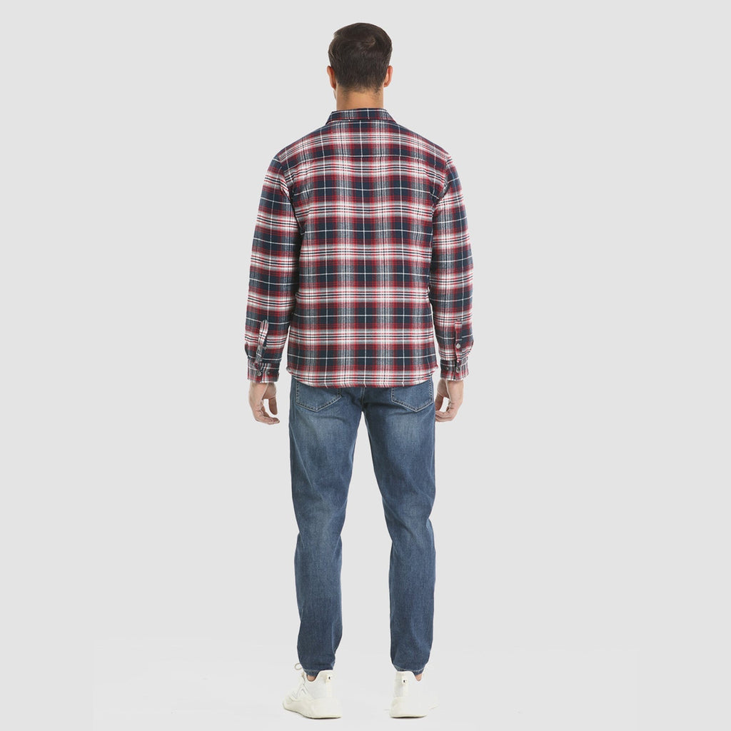Quilted Flannel Jacket Padded Warm