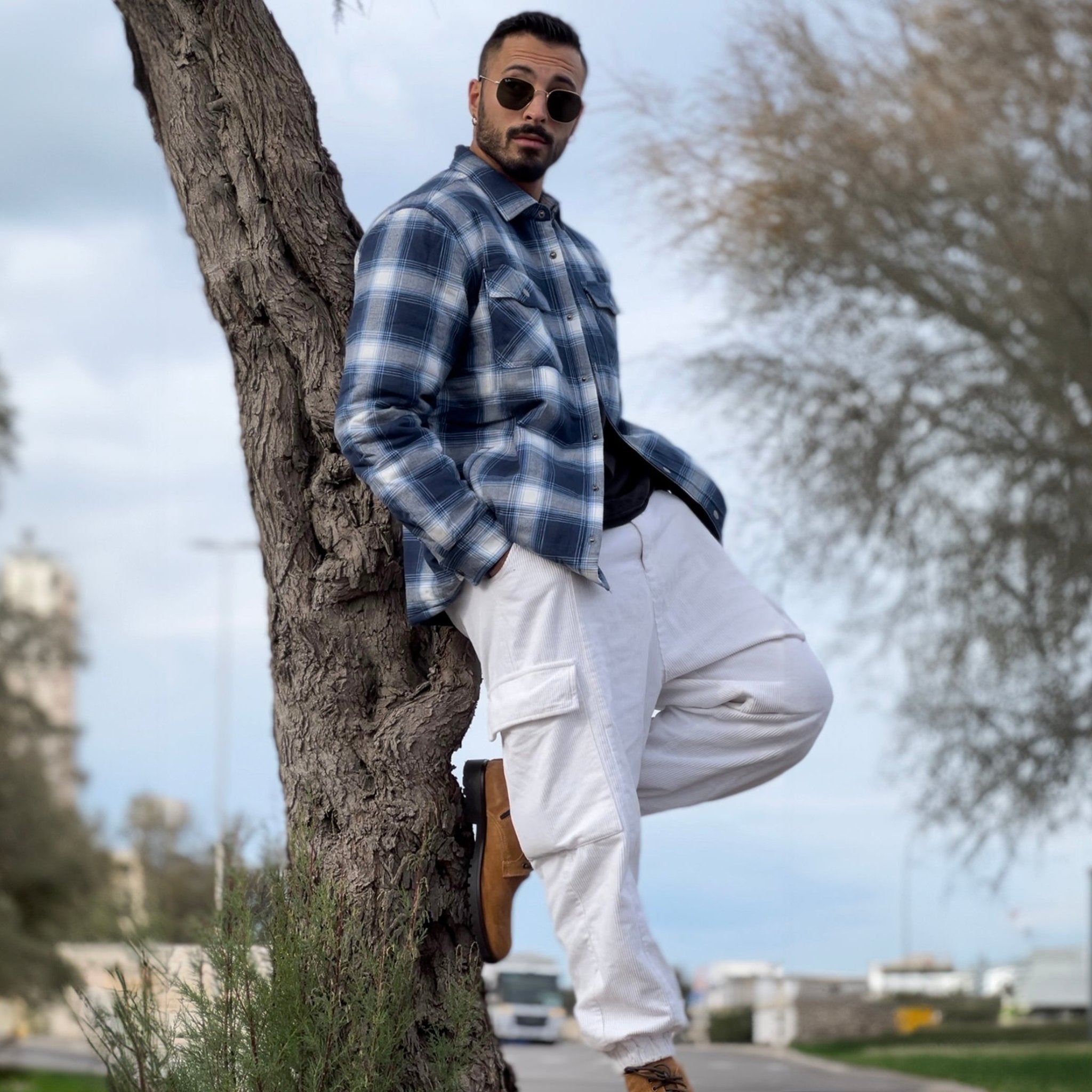 Quilted Flannel Jacket Padded Warm