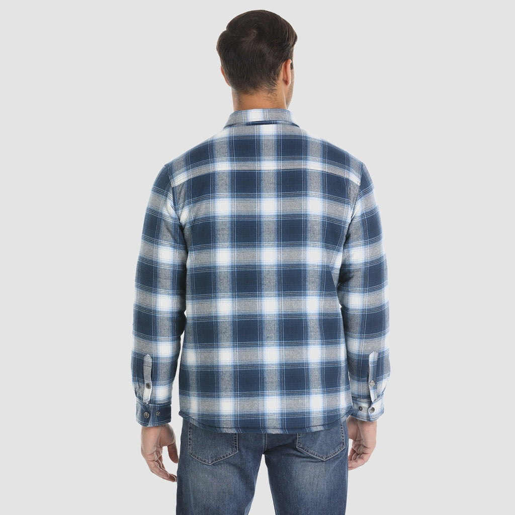 Quilted Flannel Jacket Padded Warm