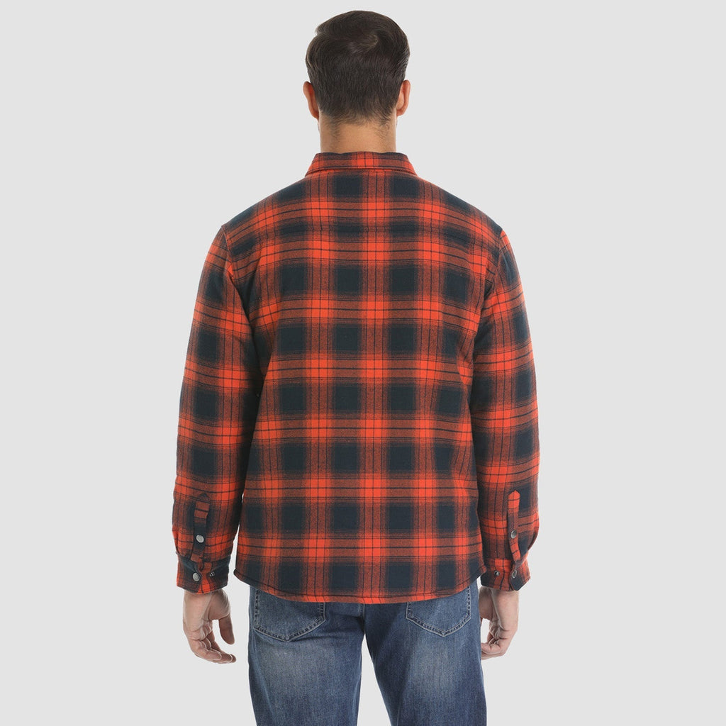 Quilted Flannel Jacket Padded Warm