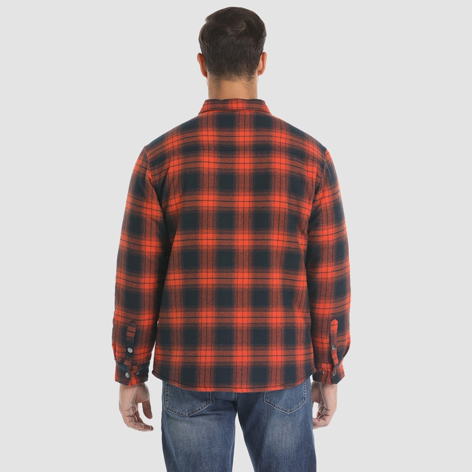 Quilted Flannel Jacket Padded Warm