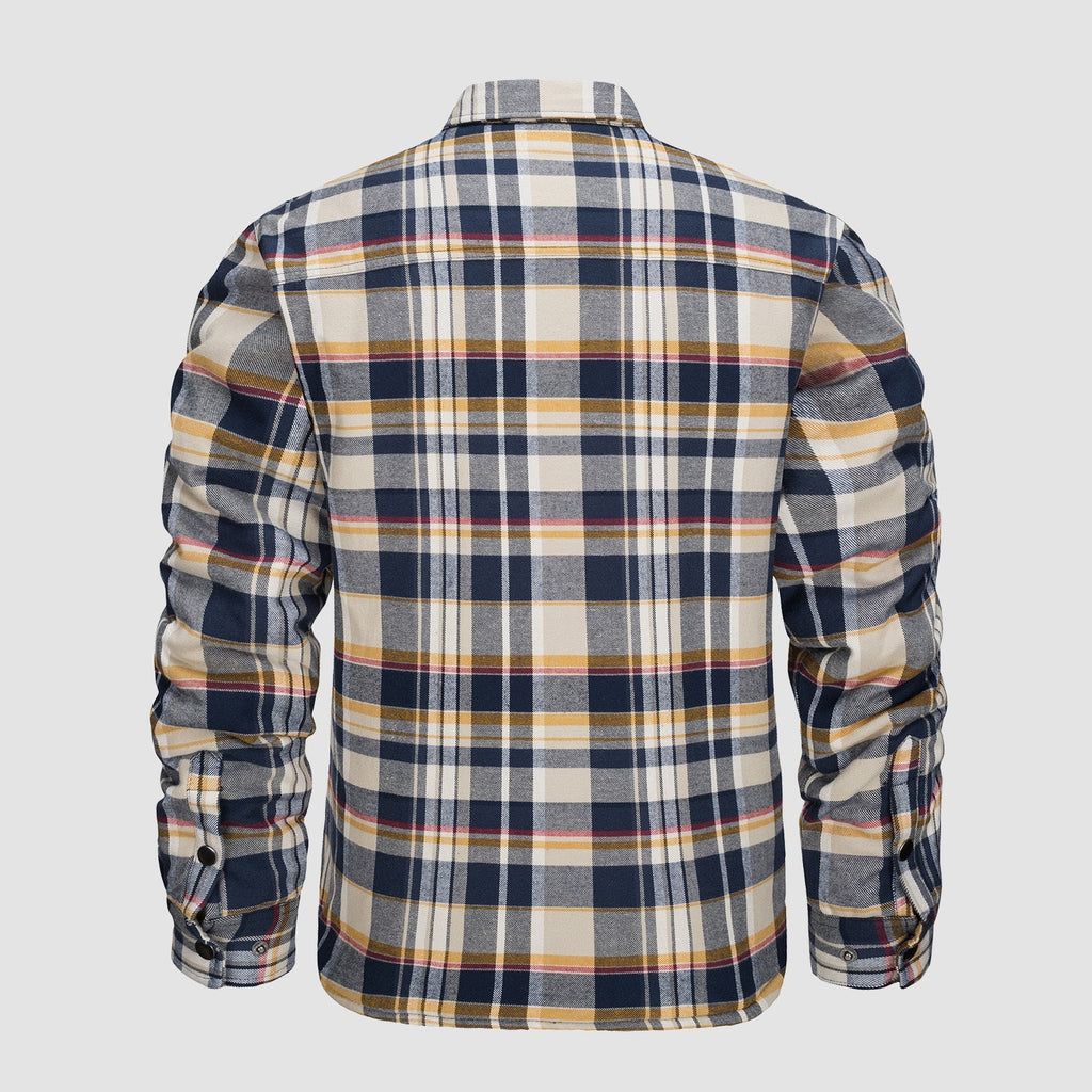 Quilted Flannel Jacket Padded Warm