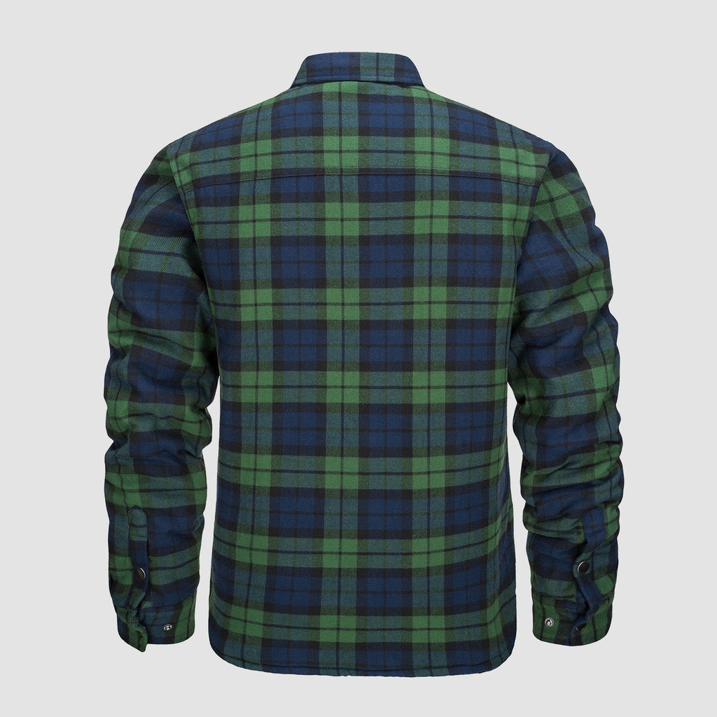 Quilted Flannel Jacket Padded Warm