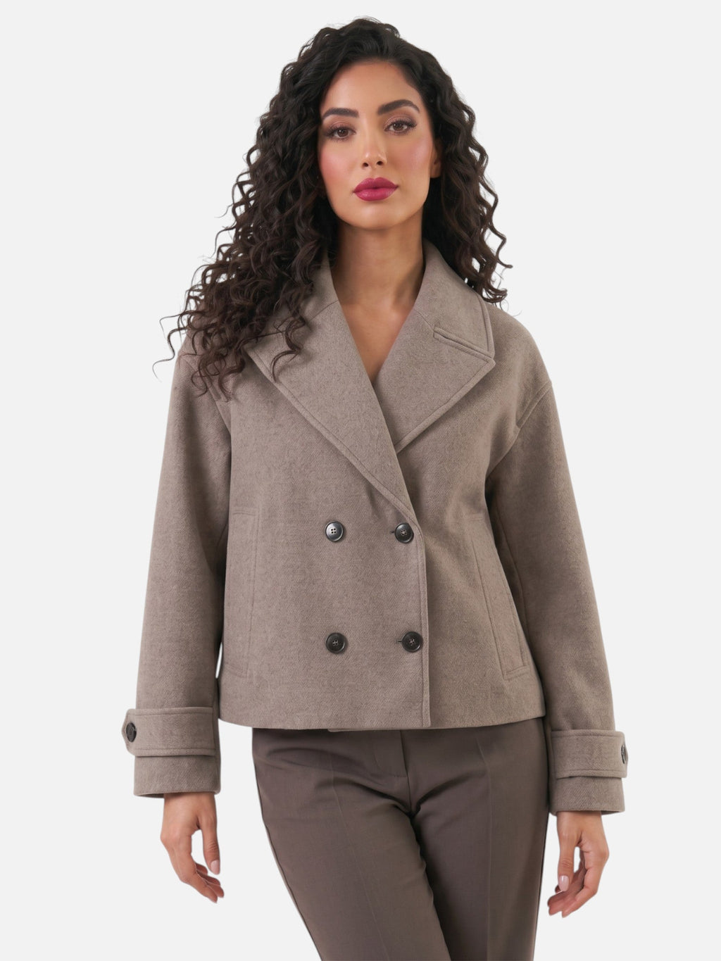 Double Breasted Trench Jacket Lapel Collar