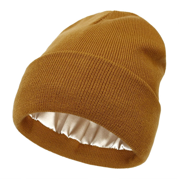 Soft Knit Beanie Hat with Lining