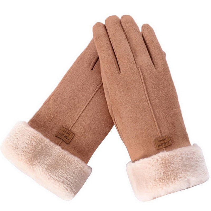 Warm Winter Gloves - Fleece Lined Roomy Fit