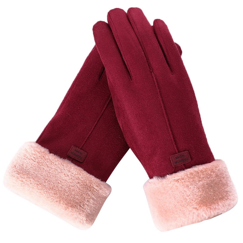 Warm Winter Gloves - Fleece Lined Roomy Fit