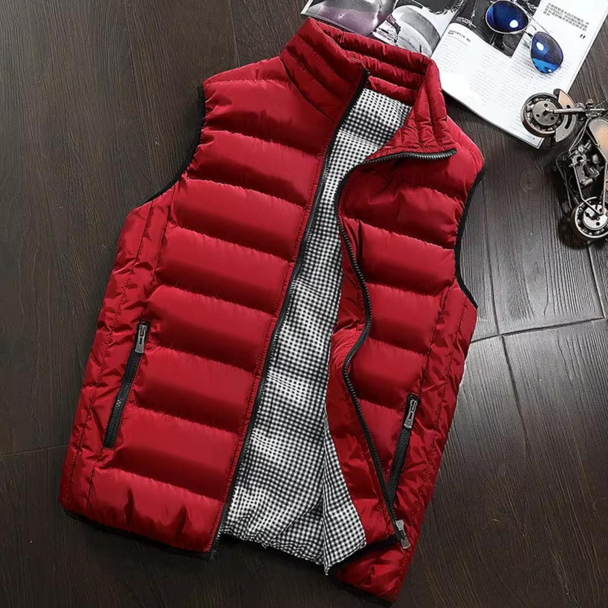 Quilted Gilet Insulated Zip Front Pockets