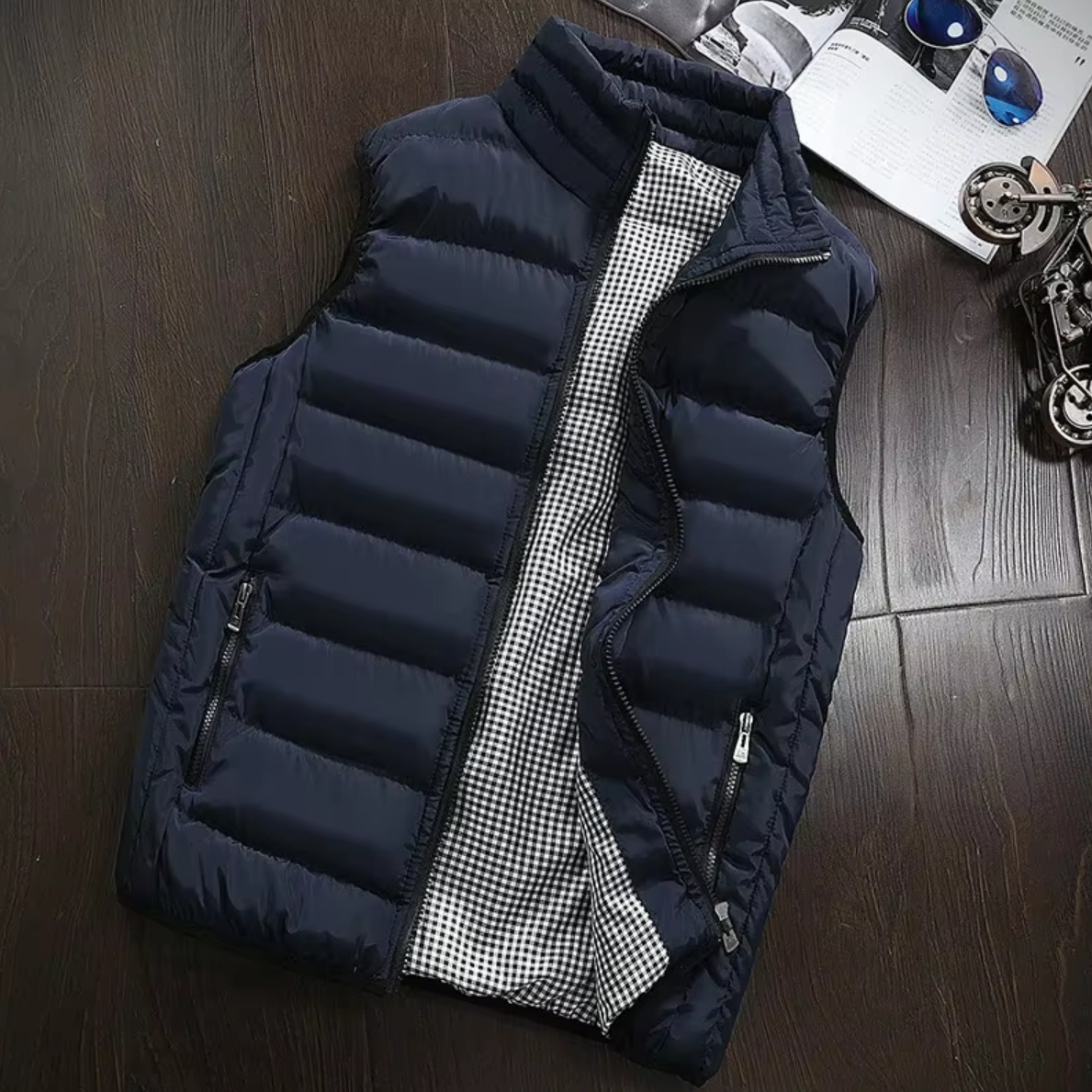 Quilted Gilet Insulated Zip Front Pockets