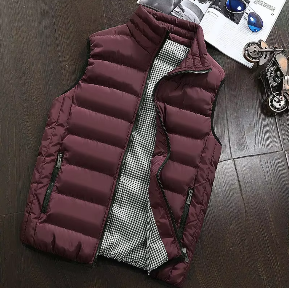 Quilted Gilet Insulated Zip Front Pockets