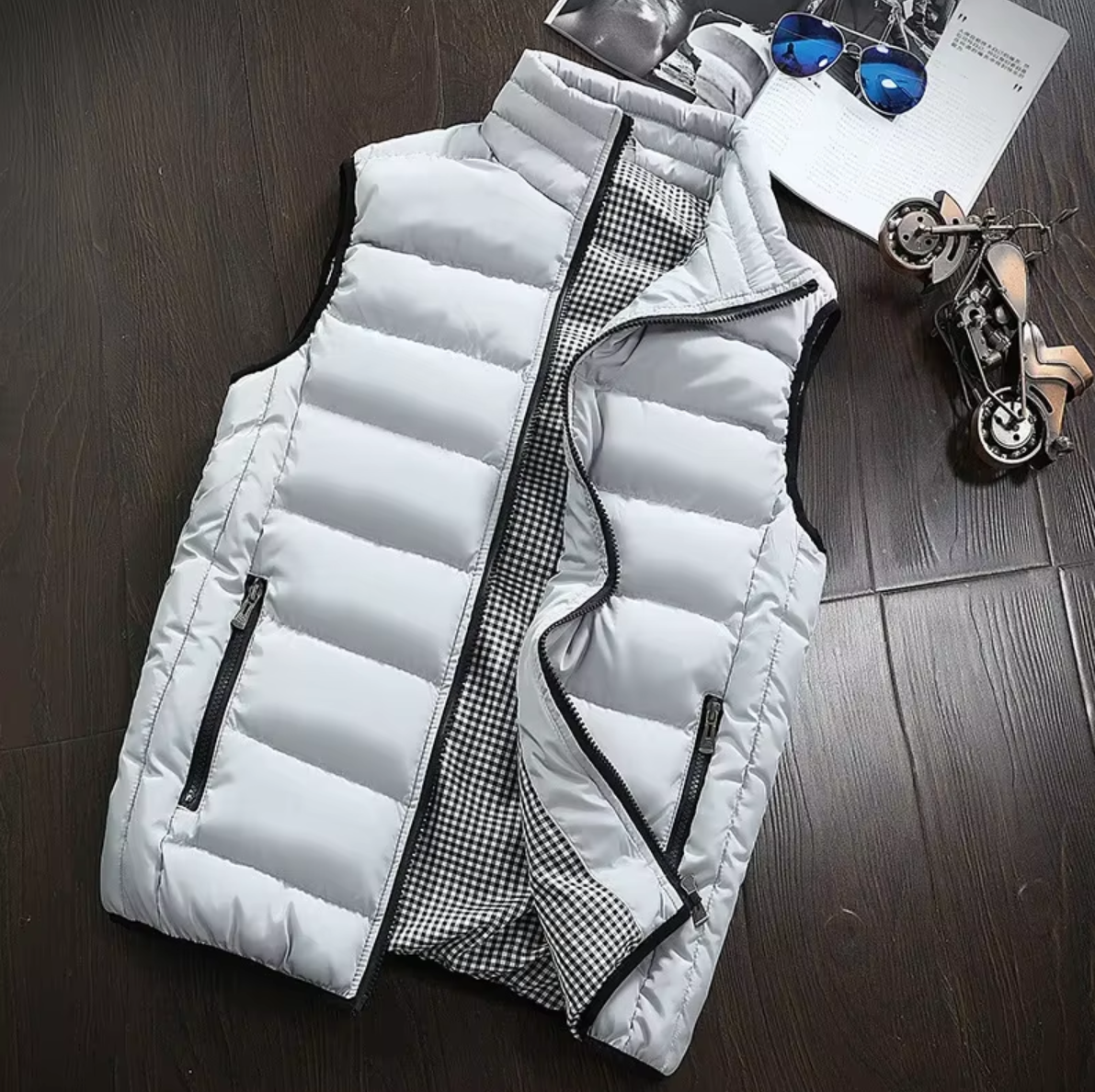 Quilted Gilet Insulated Zip Front Pockets