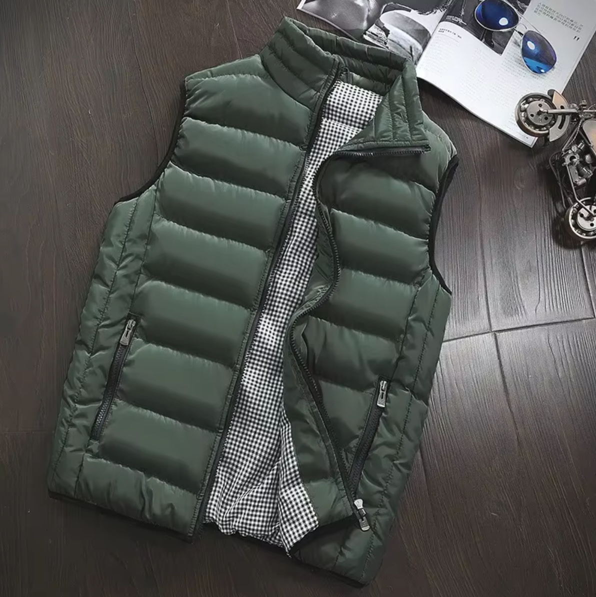 Quilted Gilet Insulated Zip Front Pockets