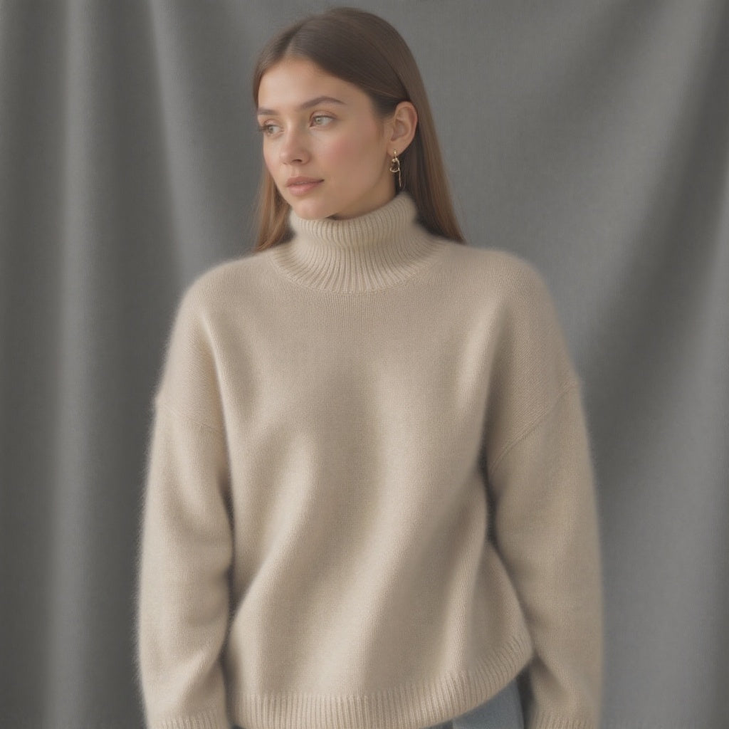 Oversized Turtleneck Jumper Soft-Knit