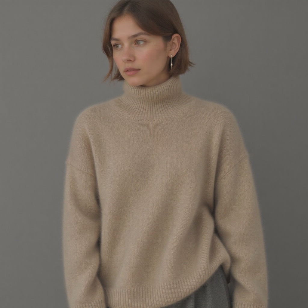 Oversized Turtleneck Jumper Soft-Knit