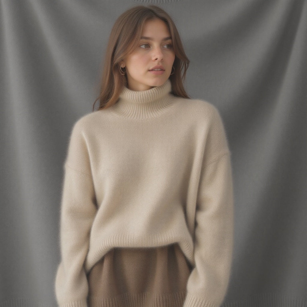 Oversized Turtleneck Jumper Soft-Knit