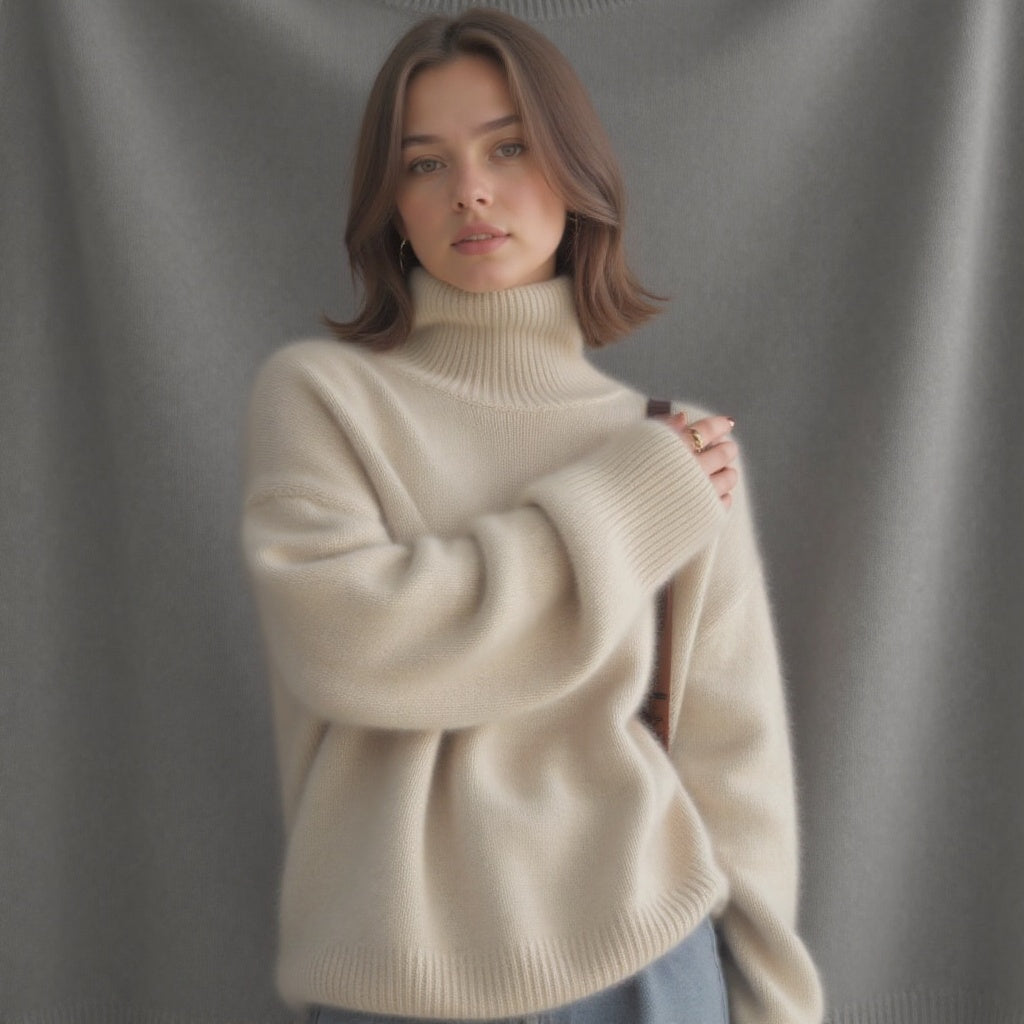 Oversized Turtleneck Jumper Soft-Knit