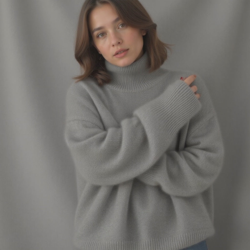 Oversized Turtleneck Jumper Soft-Knit