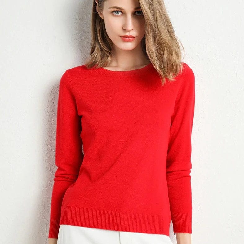 Fine Knit Jumper Round Neck Everyday
