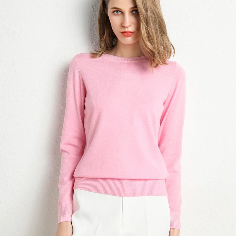 Fine Knit Jumper Round Neck Everyday