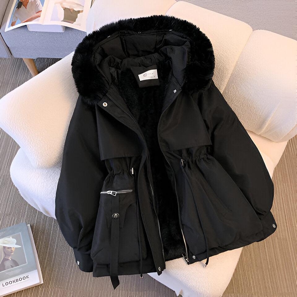 Hooded Winter Coat Elegant Padded Parka