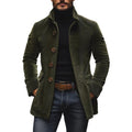 Corduroy Short Coat Stand Collar