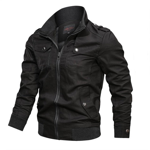 Zip Jacket Multi Pocket Elastic Cuffs