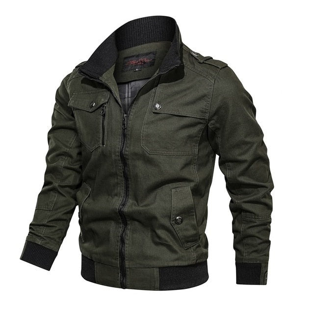 Zip Jacket Multi Pocket Elastic Cuffs