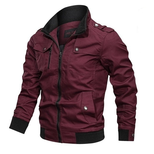 Zip Jacket Multi Pocket Elastic Cuffs