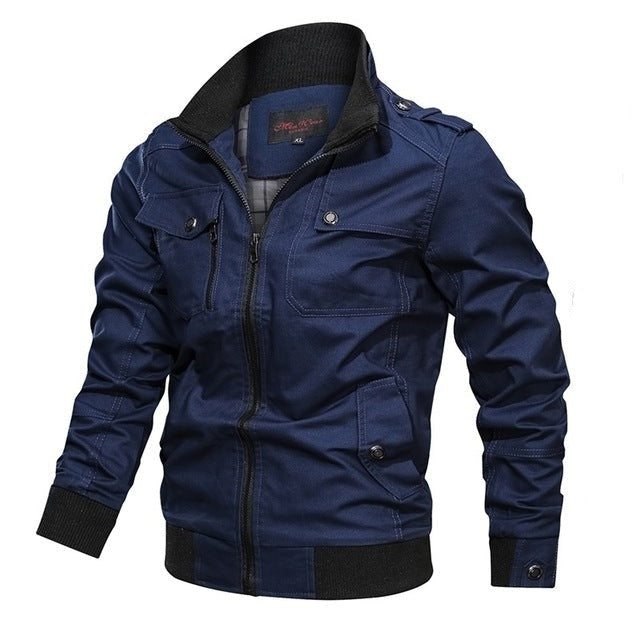 Zip Jacket Multi Pocket Elastic Cuffs