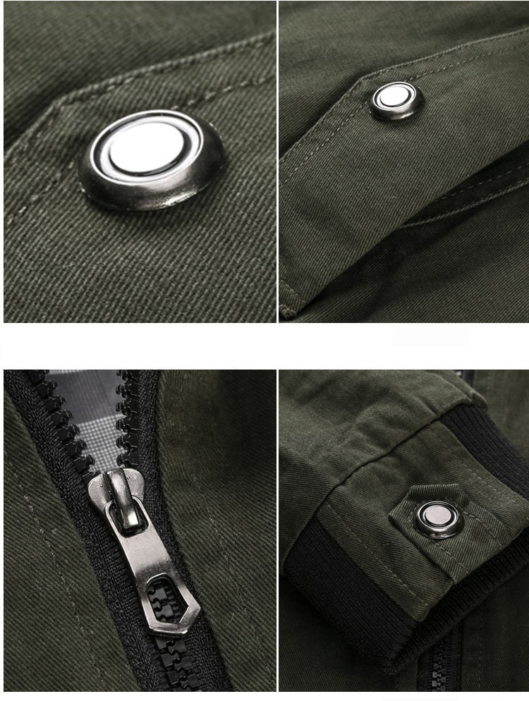 Zip Jacket Multi Pocket Elastic Cuffs