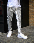 Joggers Contrast Side Stripes Zip Pockets