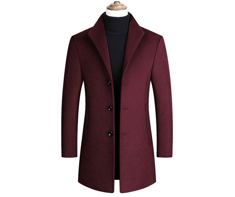 Single Breasted Overcoat Classic Collar Tailored