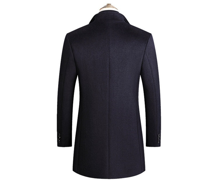 Single Breasted Overcoat Classic Collar Tailored
