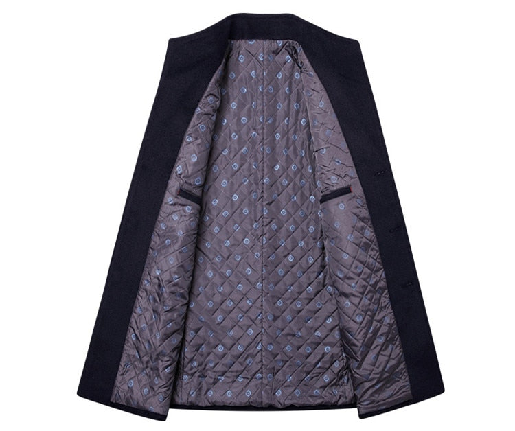 Single Breasted Overcoat Classic Collar Tailored
