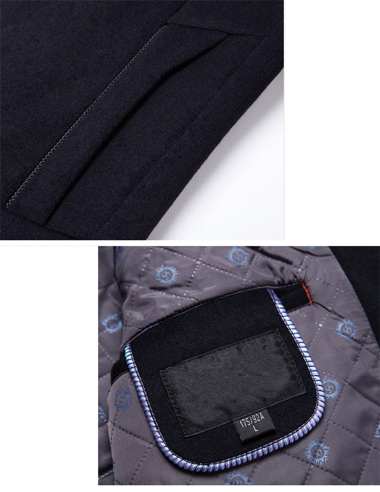 Single Breasted Overcoat Classic Collar Tailored
