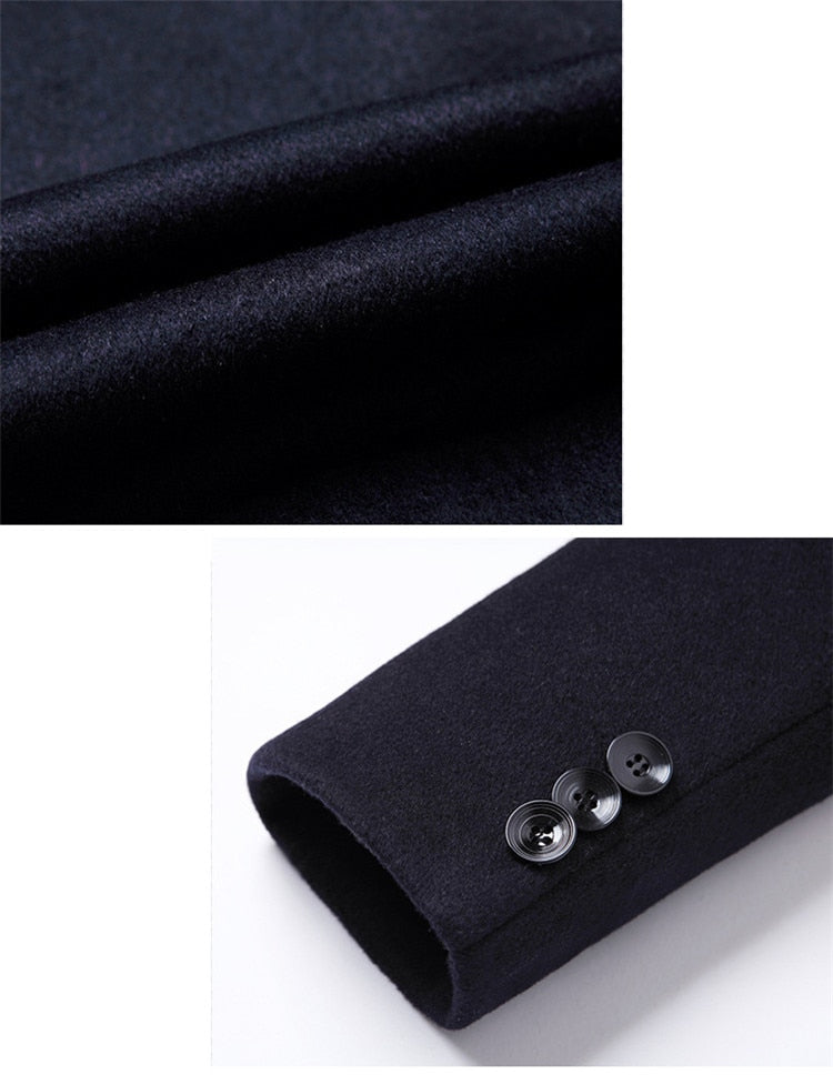 Single Breasted Overcoat Classic Collar Tailored