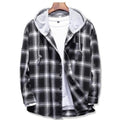 Plaid hooded shirt in casual cotton