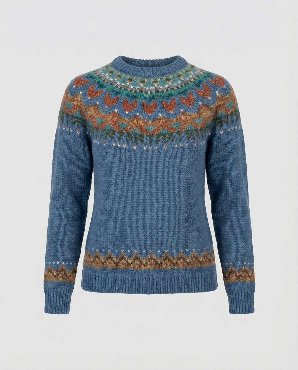 Icelandic Knit Sweater - Relaxed Vintage Layering