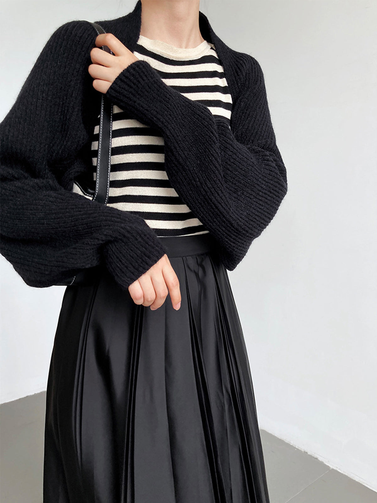 Shrug Cardigan Open Front Viscose Blend