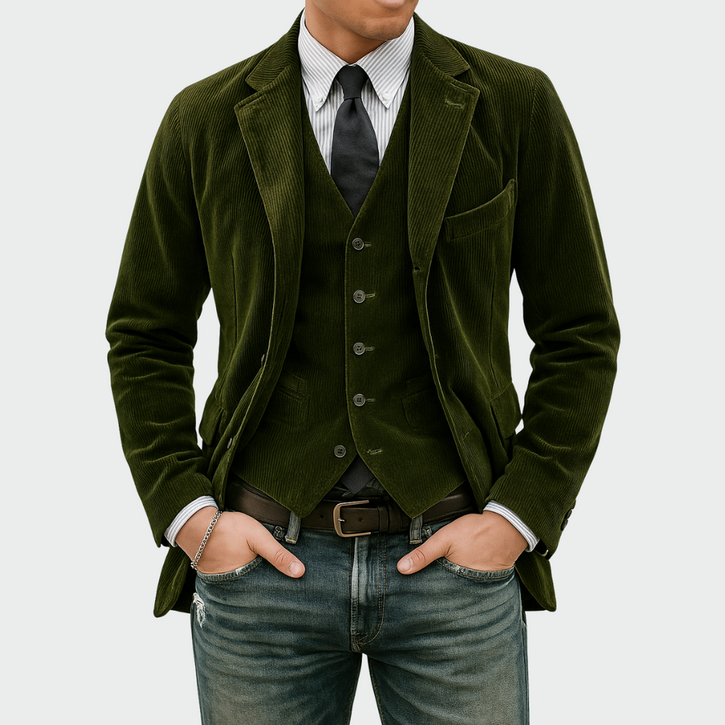 Blazer And Waistcoat Set Tailored Fit